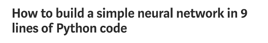 "in X lines of Python"